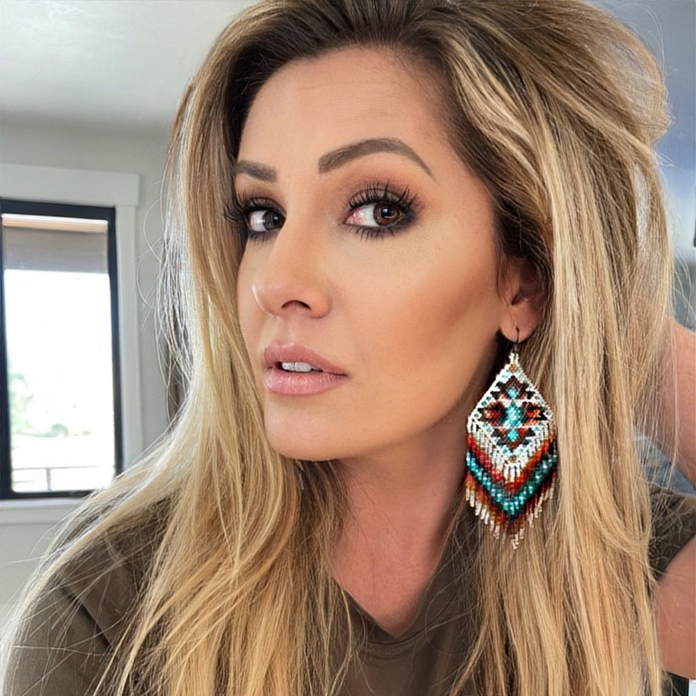 Seed bead earrings Native American style